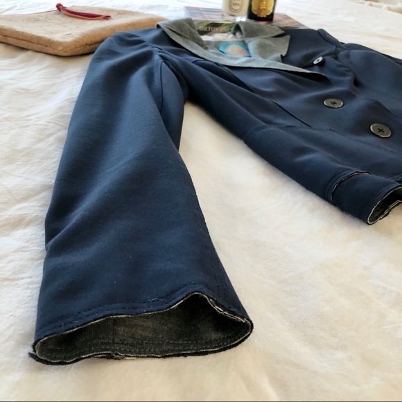Tracy Reese Navy Grey Blazer Coatigan (S) - Picture 10 of 15